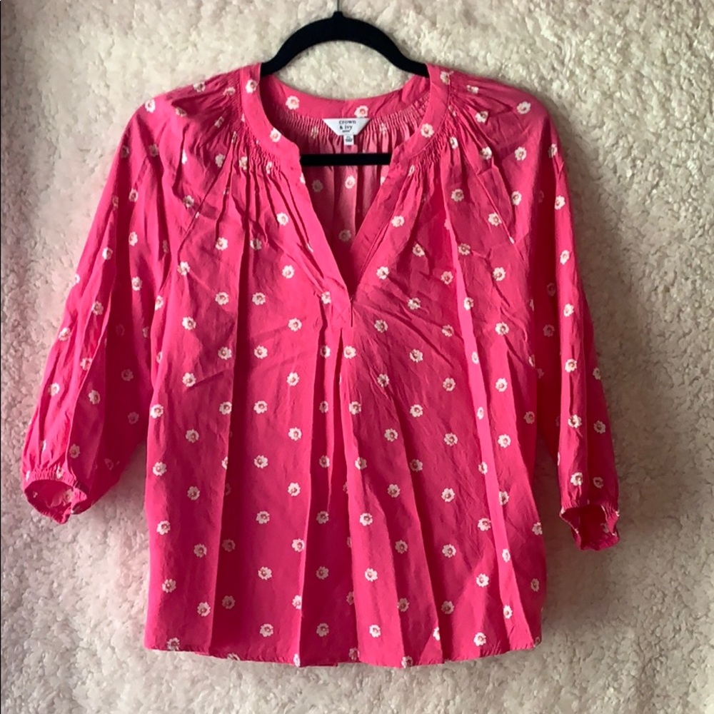 Set of Crown and ivy 3/4 length sleeve tops